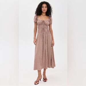 Reformation Rhett Midi Dress in Audrie Check
